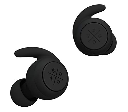 X by Kygo E7/900 Wireless Bluetooth Earbuds, IPX7 Waterproof Rating, Built-in Microphone, Autopairing with Comply Foam Tips - Black