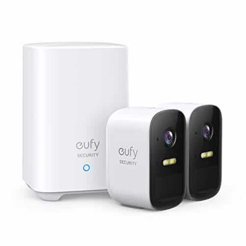 eufy Security by Anker, eufyCam 2C kabellose Überwachungskamera, 180 Tage Akkulaufzeit,1080p HD, IP67 wetterfest, Nachtsicht, kompatibel mit Amazon Alexa, Doppel-Kamera-Set, ohne monatliche Gebühren