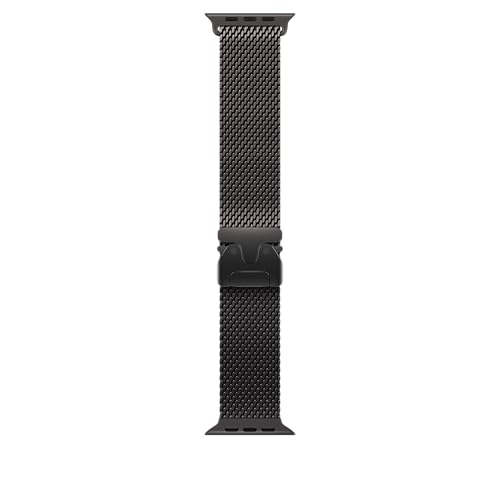 Apple Watch Band - Milanaise Armband - 49 mm - Schwarz - Large