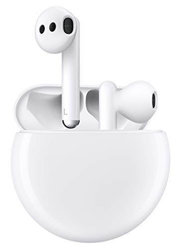 HUAWEI FreeBuds 3 kabellose Kopfhörer mit Active Noise Canceling (Ultra schnelle Bluetooth-Verbindung, 15mm Lautsprecher, kabelloses Aufladen), White, 30 Monate Garantie
