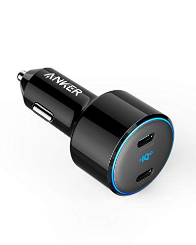 Anker PowerDrive+ III Duo USB-C Autoladegerät, 48W 2-Port PIQ 3.0 Schnellladegerät, mit Power Delivery, für iPhone 11/11 Pro / 11 Pro Max/XR/XS/X, Galaxy S10 / S9, Note 9 und mehr