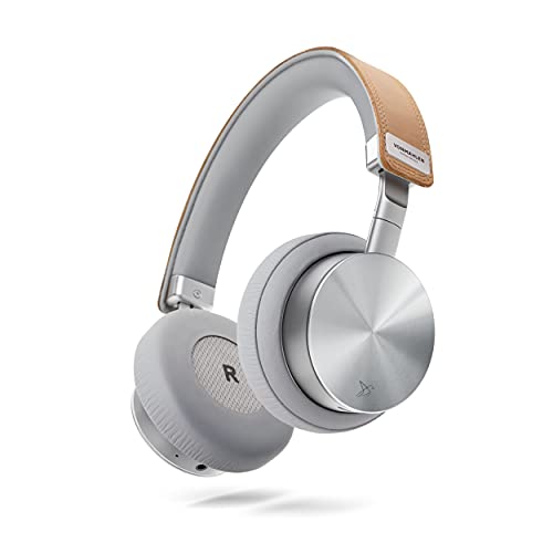VONMÄHLEN - Wireless Concert One Bluetooth Kopfhörer On-Ear – Design Kabellose Kopfhörer mit Reise-Case, Micro-USB, Aux Kabel, Kabelmanagement (Silber), 40mm
