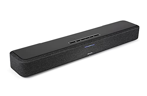 Denon Home Sound Bar 550 kompakte Heimkino Soundbar mit Dolby Atmos, DTS:X, Alexa Built-in, WLAN, Bluetooth, AirPlay 2, HEOS Built-in, HDMI eARC, 4K Ultra-HD, Dolby Vision, HDR10, Schwarz