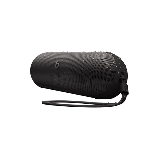 Beats Pill Tragbarer Bluetooth-Lautsprecher, Bis zu 24 Stunden Akkulaufzeit, Wasserabweisend, Kompatibel mit Apple & Android, Kraftvoller Sound für Zuhause & Outdoor - Mattschwarz