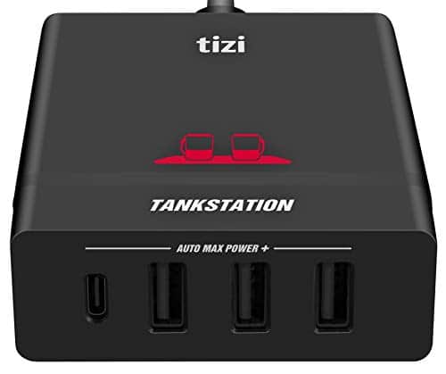 equinux NEU tizi Tankstation USB-C + 3 USB-A (75W) mit bis zu 60W USB-C PD Leistung - USB-C 4 Port Ladegerät mit Power Delivery kompatibel mit Apple MacBook Pro, iPad, iPhone.