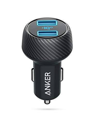 Anker Auto Ladegerät PowerDrive Speed 2 30W Dual Port USB Ladegerät mit PowerIQ 2.0 für iPhone XS/XS Max/XR/X/8/7, iPad Pro/Air 2/Mini, Galaxy S9/S8/S7, LG, HTC, und viele mehr