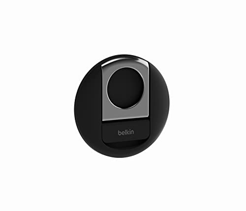 Belkin iPhone-Halter mit MagSafe für Mac-Notebooks; einfache magnetische Befestigung zur Verwendung der Kamera-Übergabe-Funktionen kompatibel mit iPhone 16, Plus, Pro, Pro Max, 15/14/13/12 – Schwarz