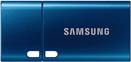 Samsung USB-Stick, USB-C, 256 GB, 400 MB/s Lesen, 110 MB/s Schreiben, USB 3.1 Flash Drive für Notebooks, Tablets und Smartphones, Blue, MUF-256DA/APC