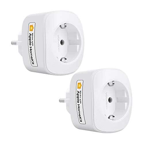 VOCOlinc HomeKit Presa Wi-Fi Smart Plug Funziona Con (iOS13 +) Alexa e Google Assistant Timer Monitoraggio Energetico Nessun Hub Richiesto 10 A 2300 W 2,4 GHz (2) (2PACK-VP3)