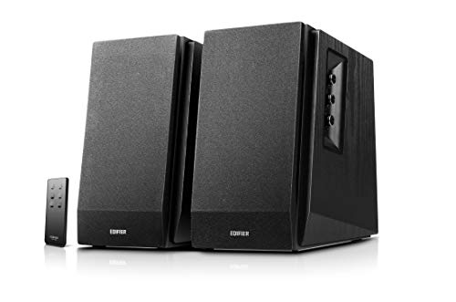 Edifier R1700BT BK Lautsprechersystem (66W) für TV/PC/Notebook/Tablet/Smartphone, Regallautsprecher in schwarz