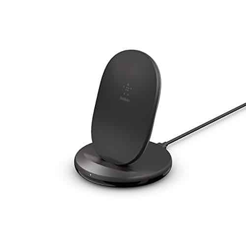 Belkin BoostCharge drahtloser Ladeständer, 15 W (Qi-Ladeständer zum schnellen drahtlosen Laden für Geräte wie iPhone, Samsung, Pixel) - Schwarz