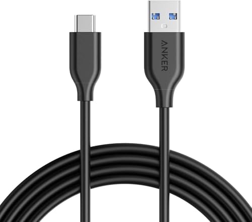 Anker USB C Ladekabel, Powerline USB auf USB C Kabel 180cm, USB-C mit 56k Ohm Pull-Up Widerstand für USB Type C Geräte: iPhone 16/15, Galaxy Note 20/10 / S24 / S23, Huawei, LG V30, Smartphone usw.