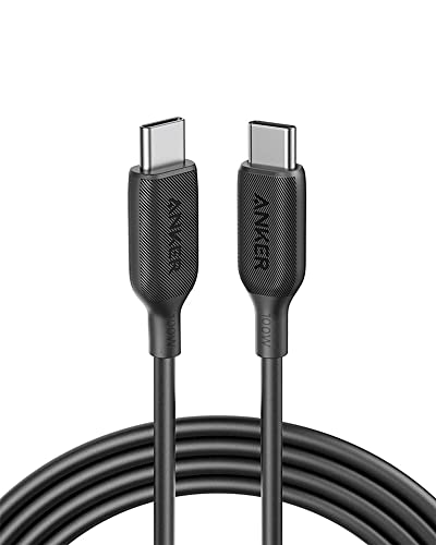 Anker PowerLine III USB C auf USB C Kabel, 100W Typ-C Kabel 2.0, blitzschnelles Kabel 180cm, für iPhone 16/15 Serie, MacBook Pro/Air, iPad Pro/Air, Galaxy S24, Pixel, Switch, LG und mehr (Schwarz)