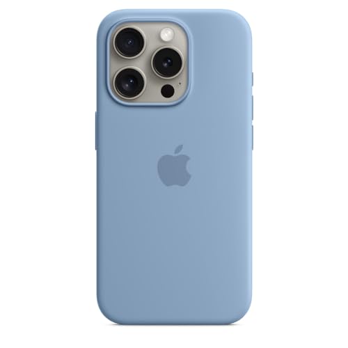 Apple iPhone 15 Pro Silikon Case mit MagSafe – Winterblau ​​​​​​​