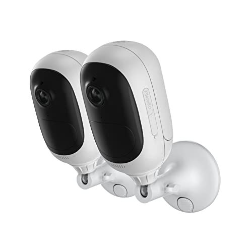 Reolink WLAN IP Kamera Outdoor Kabellose 1080p Überwachungskamera mit Wiederaufladbarem Akku, 2,4Ghz WiFi, 2-Wege-Audio, PIR Bewegungsmelder, 10m IR-Nachtsicht und SD Kartenslot, Argus Pro(2 Stück)
