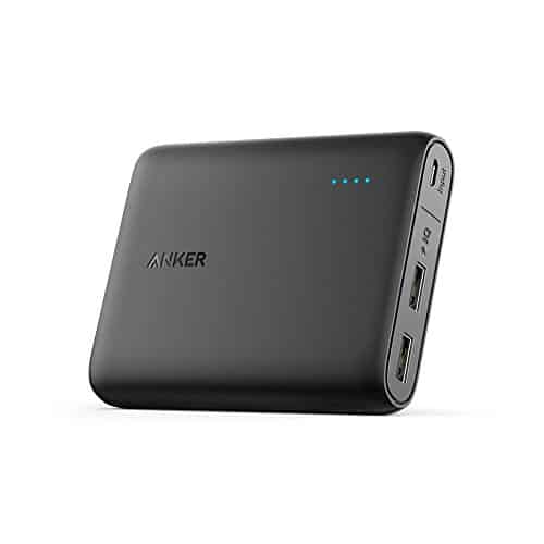 Anker PowerCore 13000mAh Powerbank Externer Akku 2-Port 3A mit PowerIQ und Voltage Boost Technologie für iPhone XS Max/XR/XS/X / 8 / 8Plus / 7 / 6s / 6, Samsung und weitere Smartphones (Schwarz)