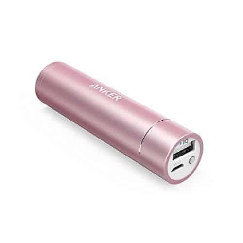 Anker PowerCore+ Mini 3350mAh Externer Akku Power Bank Ladegerät mit PowerIQ für iPhone 7 6s, 6, 5s, Galaxy S7, S7 Edge, S6, S5, S4, S3, S3 mini, Nexus und andere Smartphones (Pink)