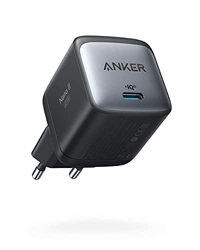 Anker Nano II 45W USB-C Ladegerät Netzteil Schnellladeleistung, GaN II Tech, Kompatibel mit MacBook Pro 13″, Galaxy S22/S22+/S21, Note 20/10, iPhone 13/Pro, Steam Deck, iPad Pro, Pixel, Schwarz