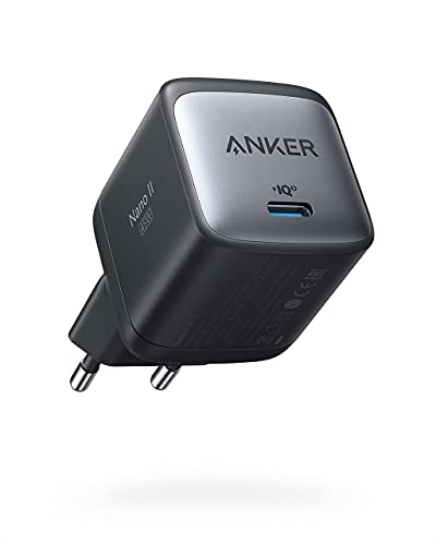 Anker Nano II 45W USB-C Ladegerät Netzteil Schnellladeleistung, GaN II Tech, Kompatibel mit MacBook Pro 13″, Galaxy S22/S22+/S21, Note 20/10, iPhone 15/Pro, Steam Deck, iPad Pro, Pixel, Schwarz