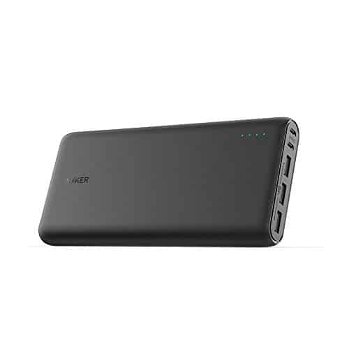 Anker PowerCore 26800mAh Power Bank Externer Akku mit Dual Input Ladeport, Doppelt so Schnell Wiederaufladbar, 3 USB Ports für iPhone XR/XS/X / 8 / 8Plus / 7, Samsung Galaxy und weitere (Schwarz)