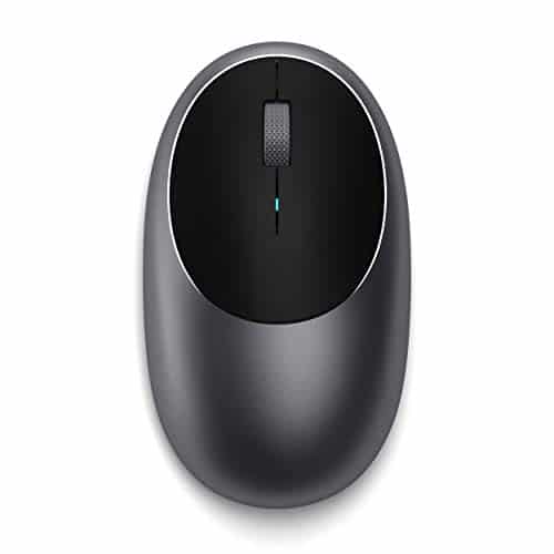 SATECHI Aluminium M1 Bluetooth Maus mit wiederaufladbarem Typ C-Anschluss - Kompatibel mit Mac Mini, iMac Pro/iMac, MacBook Pro/Air, 2020/2018 iPad/iPad Pro, 2012 & Neuere Mac Geräte