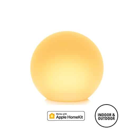 Eve Flare - Portable smarte LED-Leuchte mit IP65-Wasserbeständigkeit, kabelloses Laden, weißes und farbiges Licht, keine Bridge erforderlich, ausklappbarer Tragegriff (Apple HomeKit)
