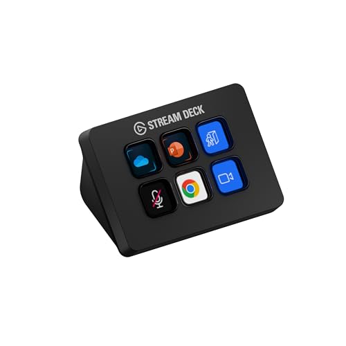 Elgato Stream Deck Mini – Kontrolliere Zoom, Teams, PowerPoint, MS Office etc.,mehr Produktivität mit nahtloser Integration für alltägliche Apps, leichte Kurzbefehl-Einrichtung, kompatibel mit Mac/PC