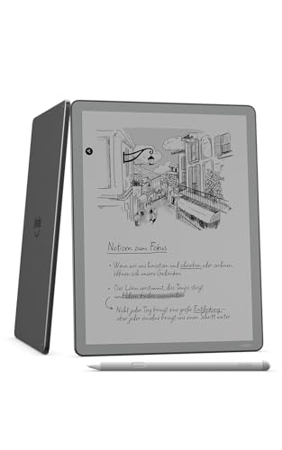 Amazon Kindle Scribe ohne Frontlicht 16 GB (neueste Generation) – 11-Zoll-Display – Dünner, leichter, schneller – Schreibe im integrierten Notizbuch, in Dokumenten und Büchern