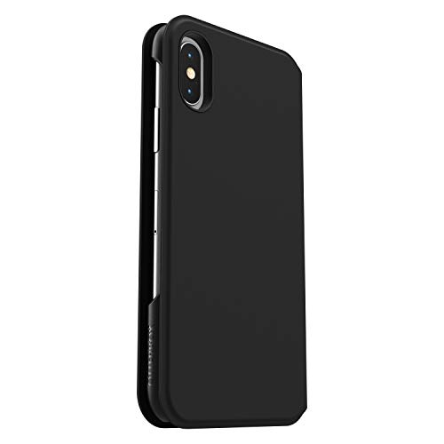OtterBox Strada Via Hülle für iPhone X/iPhone XS, stoßfest, sturzsicher, dünn, angenehme schützende Folio-Hülle mit Kartenhalter, 2X getestet nach Militärstandard, Schwarz