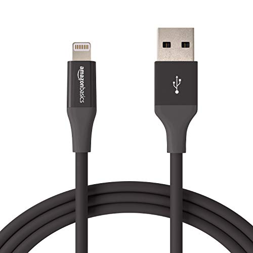 Amazon Basics Lightning auf USB A Kabel, Apple MFi Zertifiziert - 1,8 m, 1er Pack, Schwarz