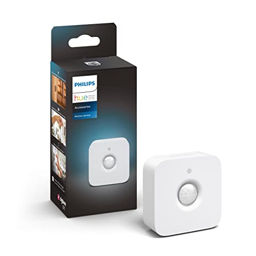 Philips Hue Bewegungssensor, Zubehör für Ihr Philips Hue System, intelligenter Bewegungsmelder, Tageslichtsensor, Weiß