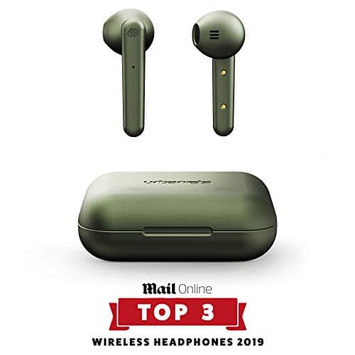 Urbanista Stockholm True Wireless Kopfhörer. 14H gesamt Akkulaufzeit. Bluetooth 5.0 inkl. Ladebox, Touch Bedienung und doppel Mikrofon Kopfhörer. Kompatibel mit iOS und Android - Grün