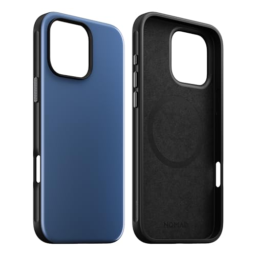 NOMAD Sport Case für iPhone 16 Pro Max | Hülle aus Polycarbonat mit TPE-Bumper | mit Satin PET-Beschichtung | MagSafe-kompatibel | Naval Blue