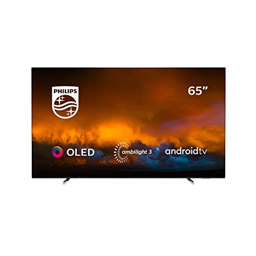 Philips Ambilight 65OLED804 164 cm (65 Zoll) OLED TV (4K UHD, HDR10+, Android TV, Dolby Vision, Google Assistant, Alexa kompatibel) [Modelljahr 2019]
