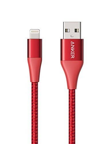 Anker PowerLine+ II iPhone Kabel 0,9m iPhone Ladekabel lightning Kabel Nylon Lebenslange Garantie, MFi Zertifiziert zu 100 % kompatibel mit dem iPhone X / 8 / 8 Plus / 7 / 7 Plus / 6s / 6 / 6 Plus / iPad und mehr (Rot)