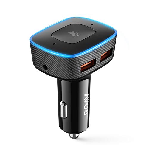Roav Viva Pro von Anker, Alexa-fähiges 2-Port USB-Autoladegerät für GPS, freihändiges Telefonieren & Musikwiedergabe, für Autos mit Bluetooth/CarPlay/Android Auto/Aux-In/FM-Empfang