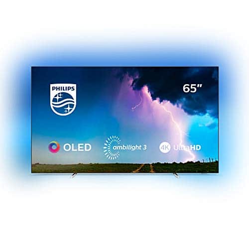 Philips Ambilight 65OLED754/12 164 cm (65 Zoll) OLED Smart TV mit Alexa-Integration (4K UHD, P5 Perfect Picture Engine, Dolby Vision, Dolby Atmos, HDR 10+, Saphi Smart TV) Silber