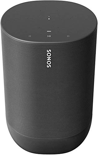 Sonos Move Smart Speaker (Wasserfester WLAN und Bluetooth Lautsprecher mit Alexa Sprachsteuerung, Google Assistant und AirPlay 2 – Kabellose Outdoor Musikbox mit Akku für Musikstreaming) schwarz