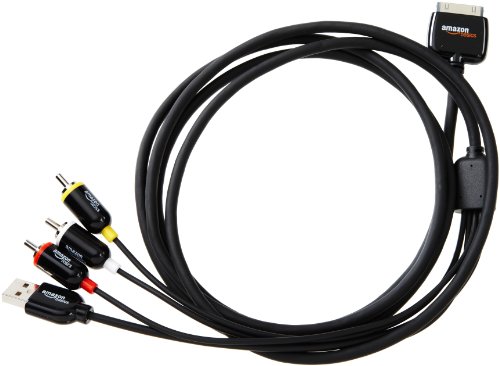 Amazon Basics Composite-AV-Kabel für Apple iPhone, iPad und iPod (2 m)