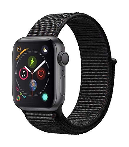Apple Watch Series 4 (GPS, 40mm) Aluminiumgehäuse Space Grau - Sport Loop Schwarz