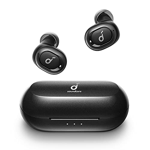 Soundcore by Anker Liberty Neo Bluetooth Kopfhörer, Kabellose Kopfhörer mit Premium Klangprofil, intensiver Bass, IPX7 Wasserschutz, Bequemer Halt, Bluetooth 5.0 (Schwarz)
