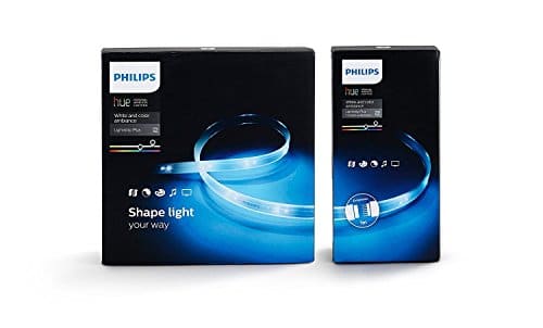 Philips Hue LightStrip Plus Set 3m, ultrahell, dimmbar, natürliches weißes Licht und bis zu 16 Millionen Farben, steuerbar via App, kompatibel mit Amazon Alexa (Echo, Echo Dot)