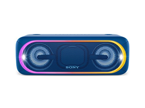 Sony SRS-XB40 Tragbarer kabelloser Lautsprecher (Bluetooth, NFC, wasserabweisend, 24 Stunden Akkulaufzeit) blau