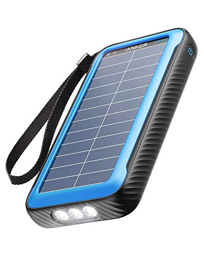 Anker PowerCore Solar 20000, 18W USB-C Externer Akku mit 20.000mAh mit Dualports, Taschenlampe, IP65 Wasserschutz und Staubfest, für Draußen, Wandern, Zelten, Kompatibel mit Smartphones und mehr