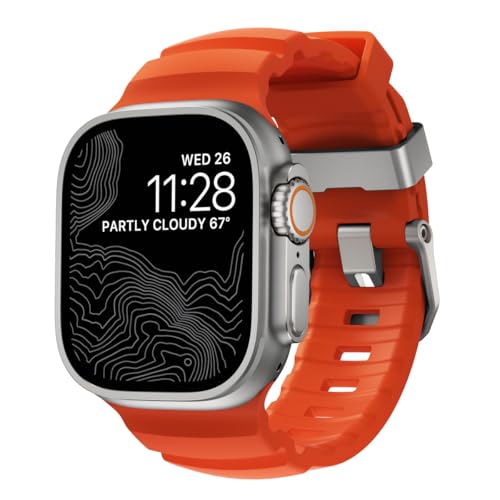 NOMAD Rocky Point Band | für Apple Watch 42/44/45/49 mm |ultimative leistungsstarke Uhrenarmband | Magma Connector Natural