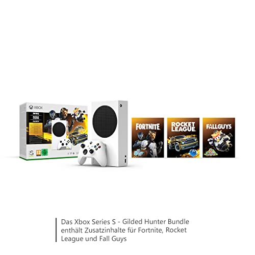 Xbox Series S 512GB | Pack Chasseur doré : Fortnite, Rocket League & Fall Guys (contenus digitaux) - Contenu gratuit