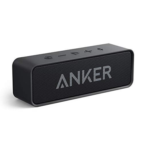 Anker SoundCore Kompakter Bluetooth Lautsprecher, 24 Stunden Wiedergabe, Intensiver Bass, Integriertes Mikrofon, kompatibel mit iPhone, iPad, Samsung, Nexus, HTC und mehr (in Schwarz)