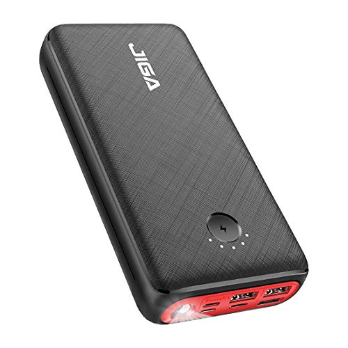 JIGA Powerbank 30000mAh Externer Akku Tragbares Ladegerät USB C Power Bank, 3 Eingängen und 3 Ausgängen Handy-Ladegerät Akku Kompatibel mit iPhone, Samsung, Huawei, iPad usw