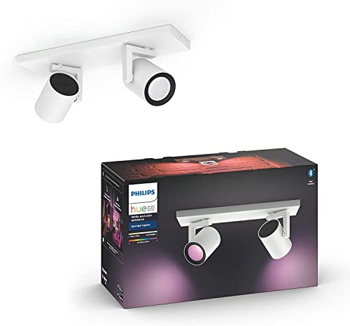 Philips Hue White Ambiance Runner 1er Spot Weiß 250lm inkl. Dimmschalter, dimmbar, alle Weißschattierungen, steuerbar via App, kompatibel mit Amazon Alexa, alte Generation