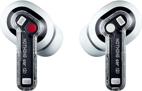 Nothing Ear (2) – Kabellose Kopfhörer mit ANC (Active Noise Cancelling), Hi-Res Audio-Zertifizierung, Dual Connection, leistungsstarker benutzerdefinierter 11,6-mm-Treiber – Weiß